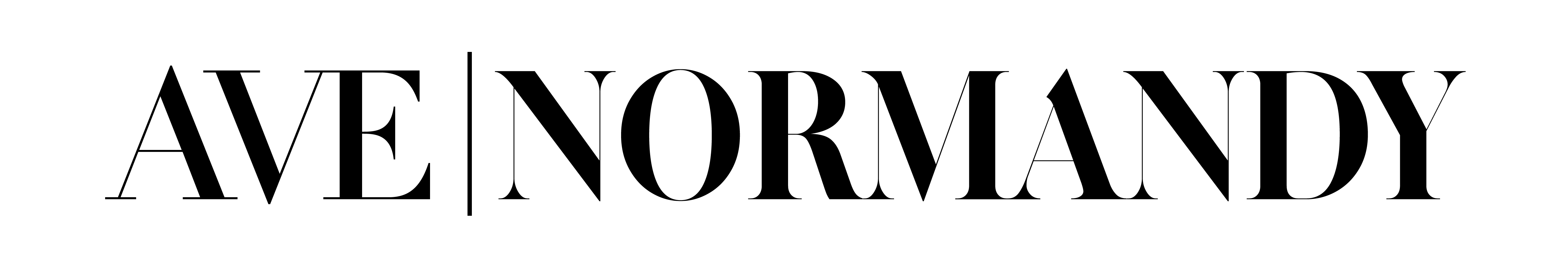 The image displays the text "AVE NORMANDY" in a large, bold font.